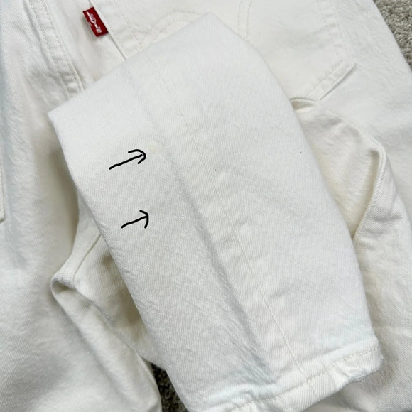 Levi’s Premium 501® Skinny Women’s Jeans Cloud Over-White Size 25 - Picture 14 of 16